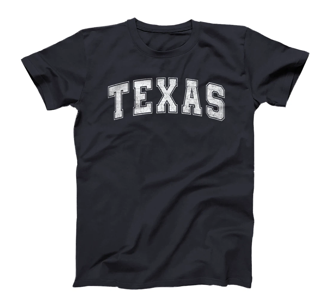 Texas State Retro White Varsity Vintage Text T-Shirt