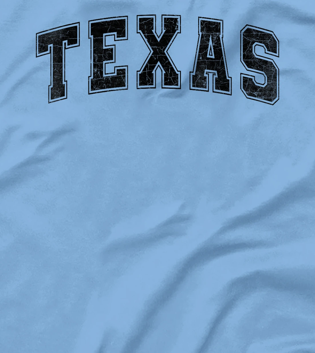 Texas State Retro Black Varsity Vintage Text T-Shirt