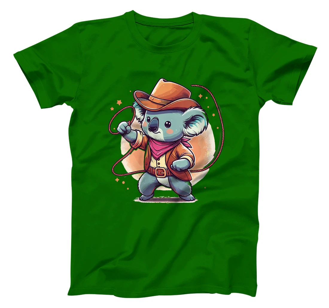 Womens Western Rodeo Cowboy Hat Koala Texas Animals T-Shirt