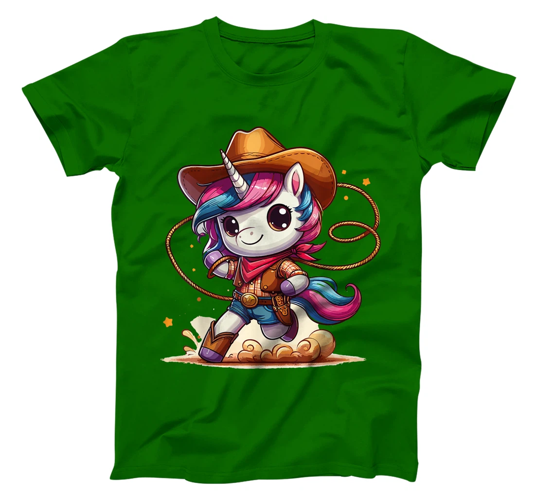 Western Rodeo Cowboy Hat Unicorn Texas Animals T-Shirt