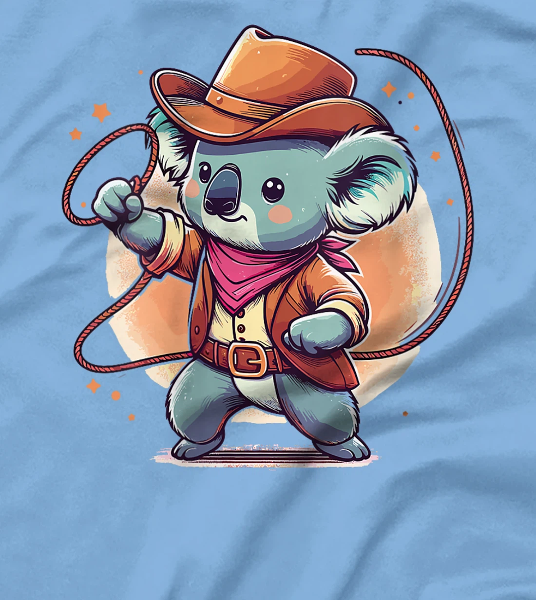 Womens Western Rodeo Cowboy Hat Koala Texas Animals T-Shirt