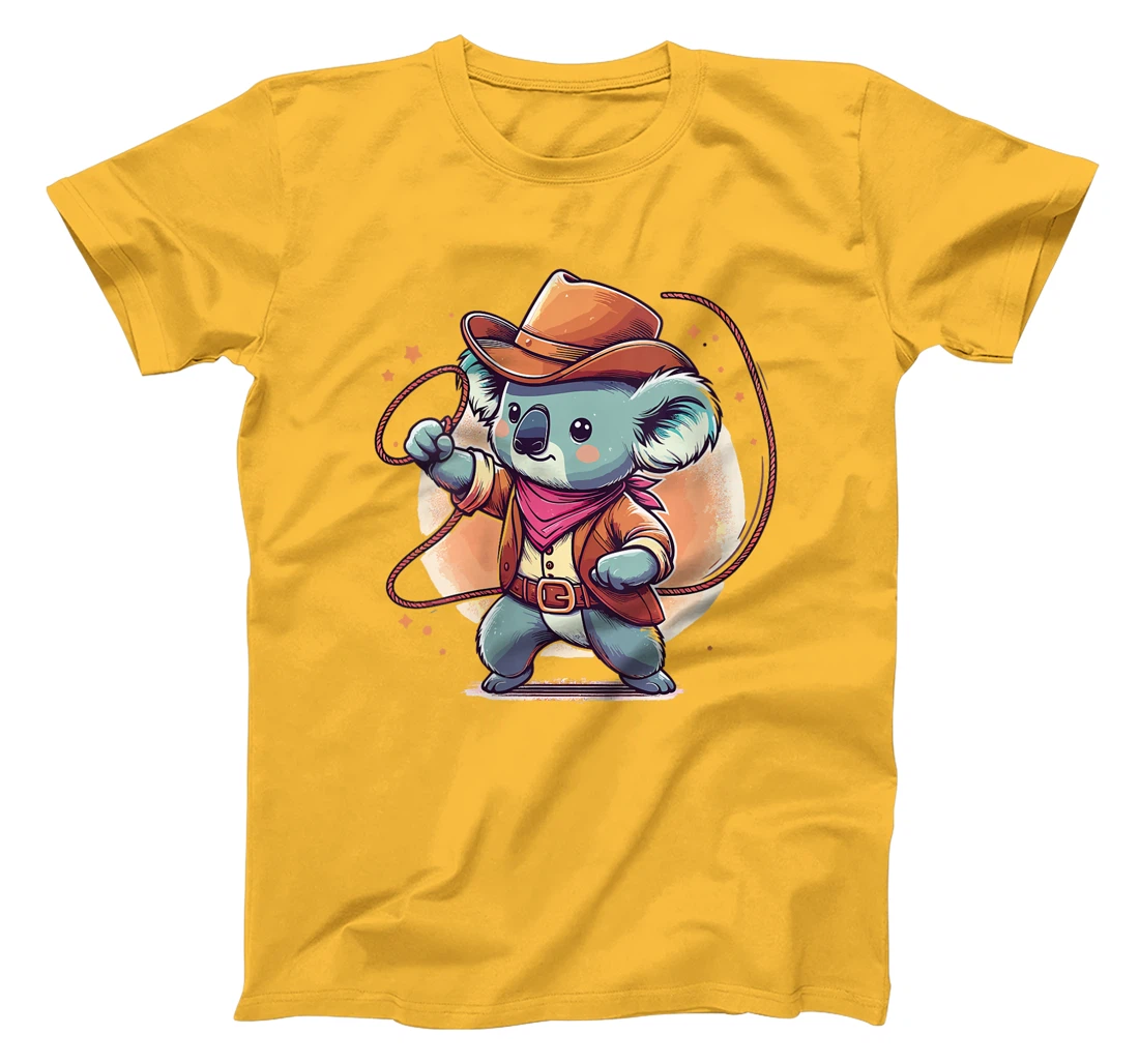 Womens Western Rodeo Cowboy Hat Koala Texas Animals T-Shirt