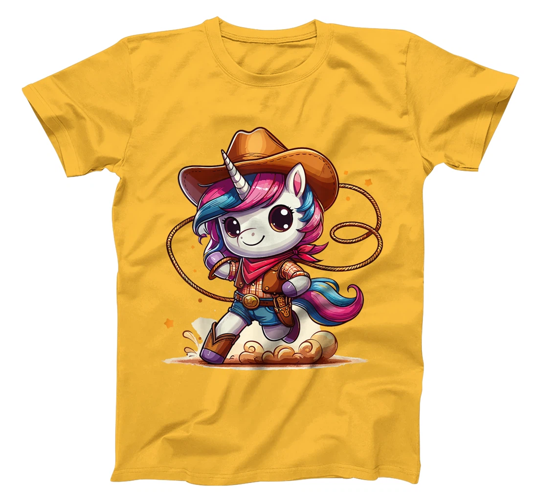 Western Rodeo Cowboy Hat Unicorn Texas Animals T-Shirt