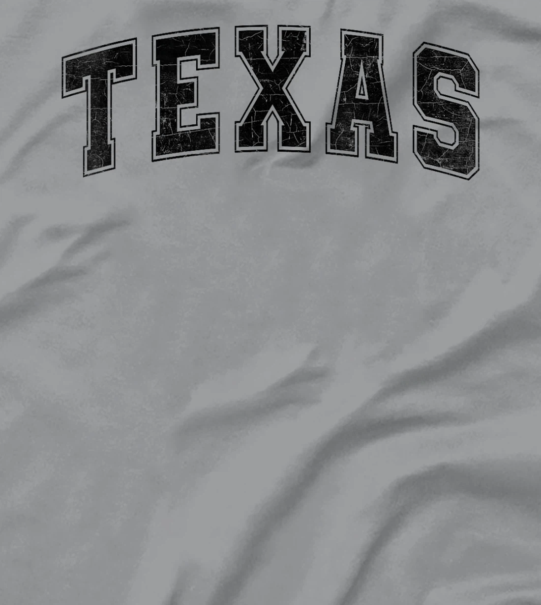 Texas State Retro Black Varsity Vintage Text T-Shirt