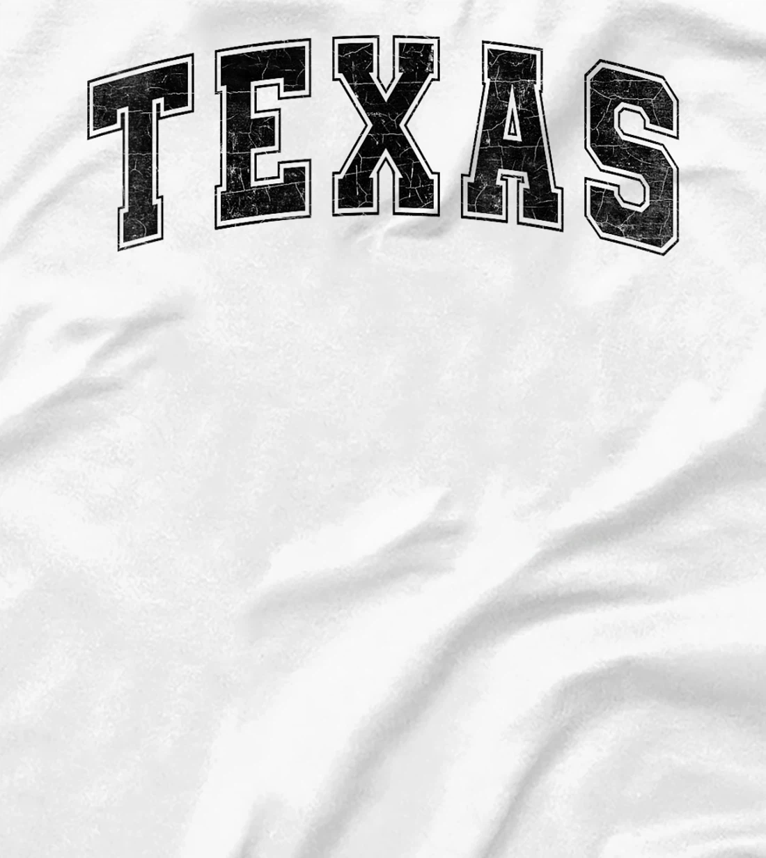 Texas State Retro Black Varsity Vintage Text T-Shirt