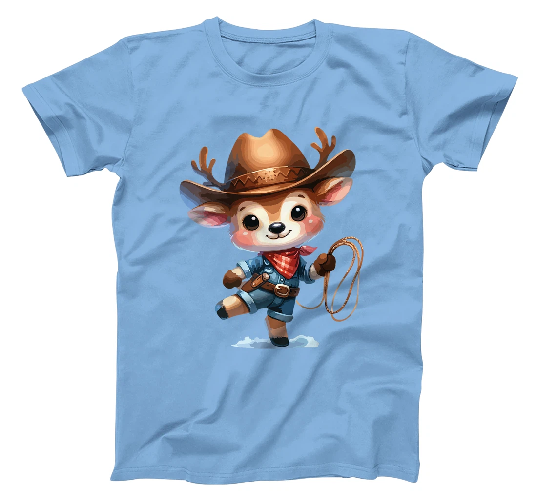 Western Rodeo Cowboy Hat Deer Texas Animals Premium T-Shirt