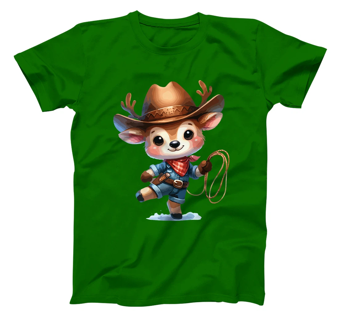 Western Rodeo Cowboy Hat Deer Texas Animals Premium T-Shirt