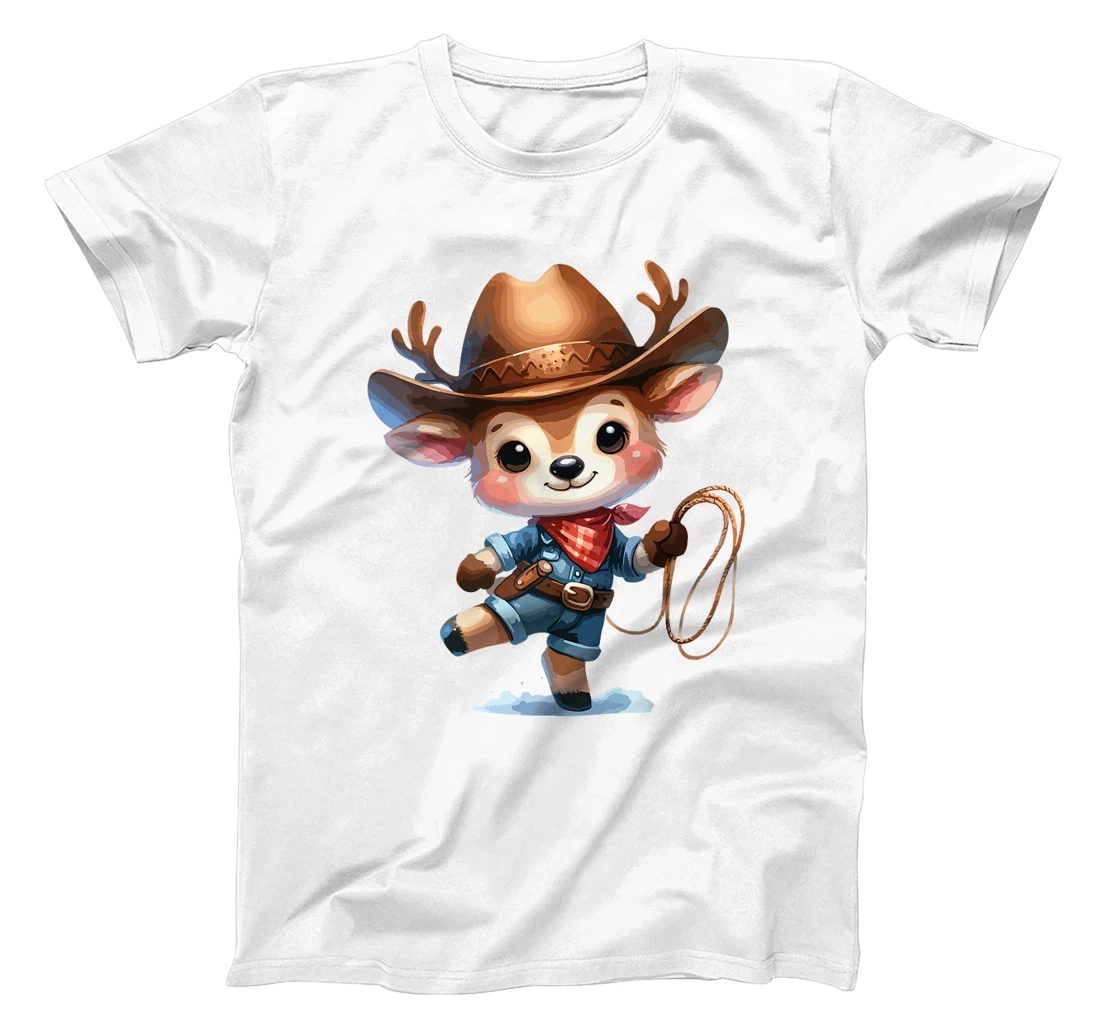 Western Rodeo Cowboy Hat Deer Texas Animals Premium T-Shirt