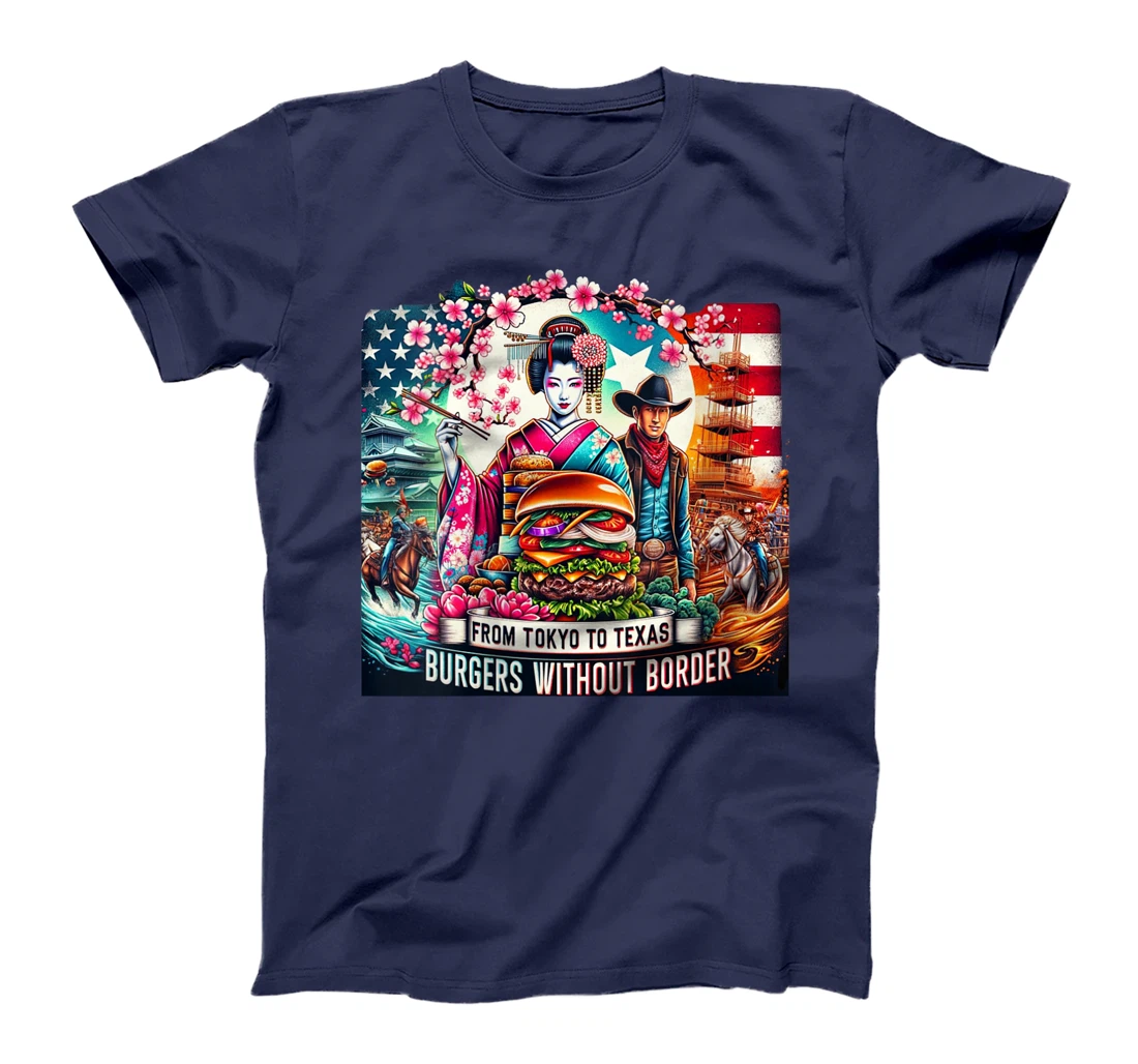 Womens From Tokyo to Texas Burgers Without Borders Burgers Lover T-Shirt