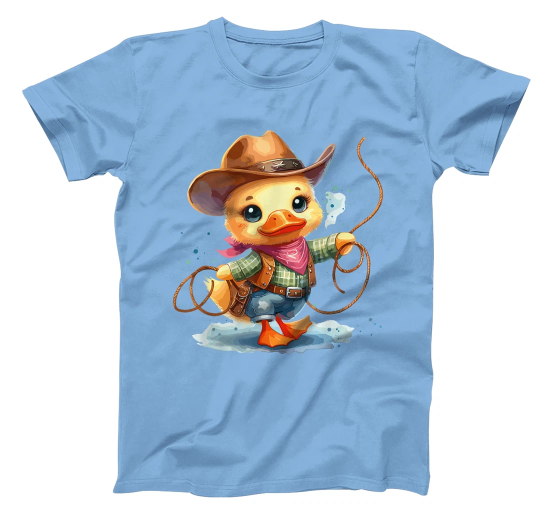 Womens Western Rodeo Cowboy Hat Duck Texas Animals T-Shirt