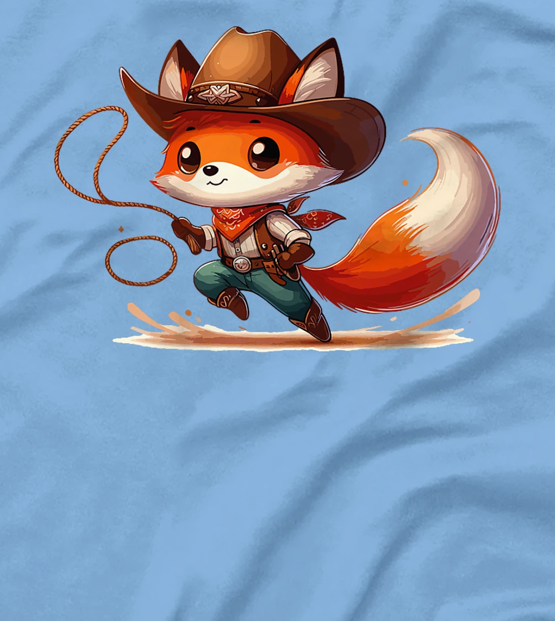Western Rodeo Cowboy Hat Fox Texas Animals Premium T-Shirt