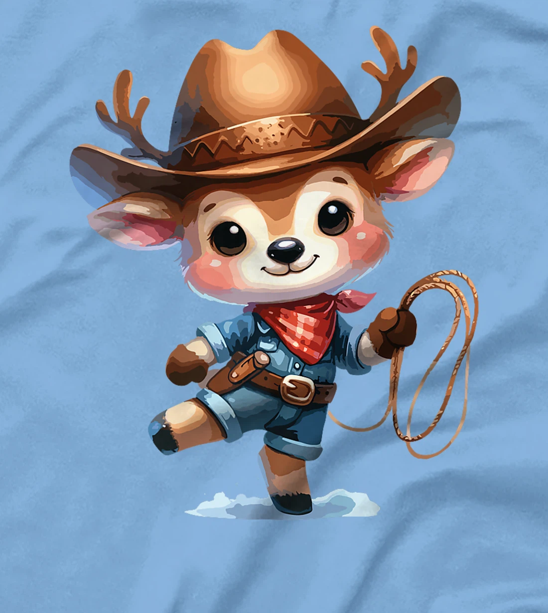 Western Rodeo Cowboy Hat Deer Texas Animals Premium T-Shirt