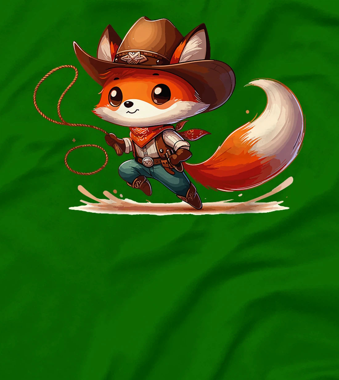 Western Rodeo Cowboy Hat Fox Texas Animals Premium T-Shirt