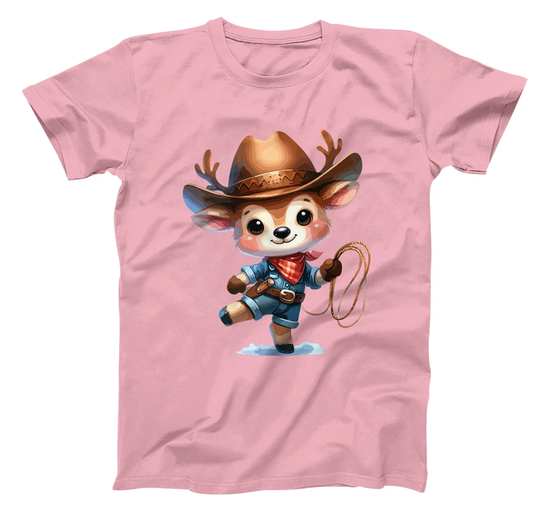Western Rodeo Cowboy Hat Deer Texas Animals Premium T-Shirt