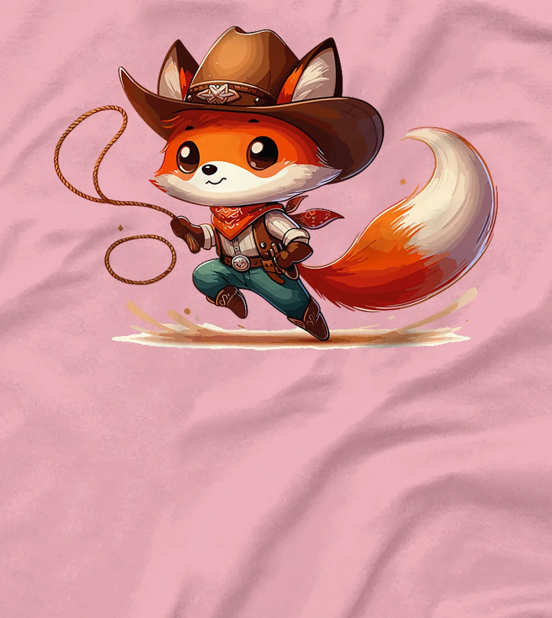 Western Rodeo Cowboy Hat Fox Texas Animals Premium T-Shirt