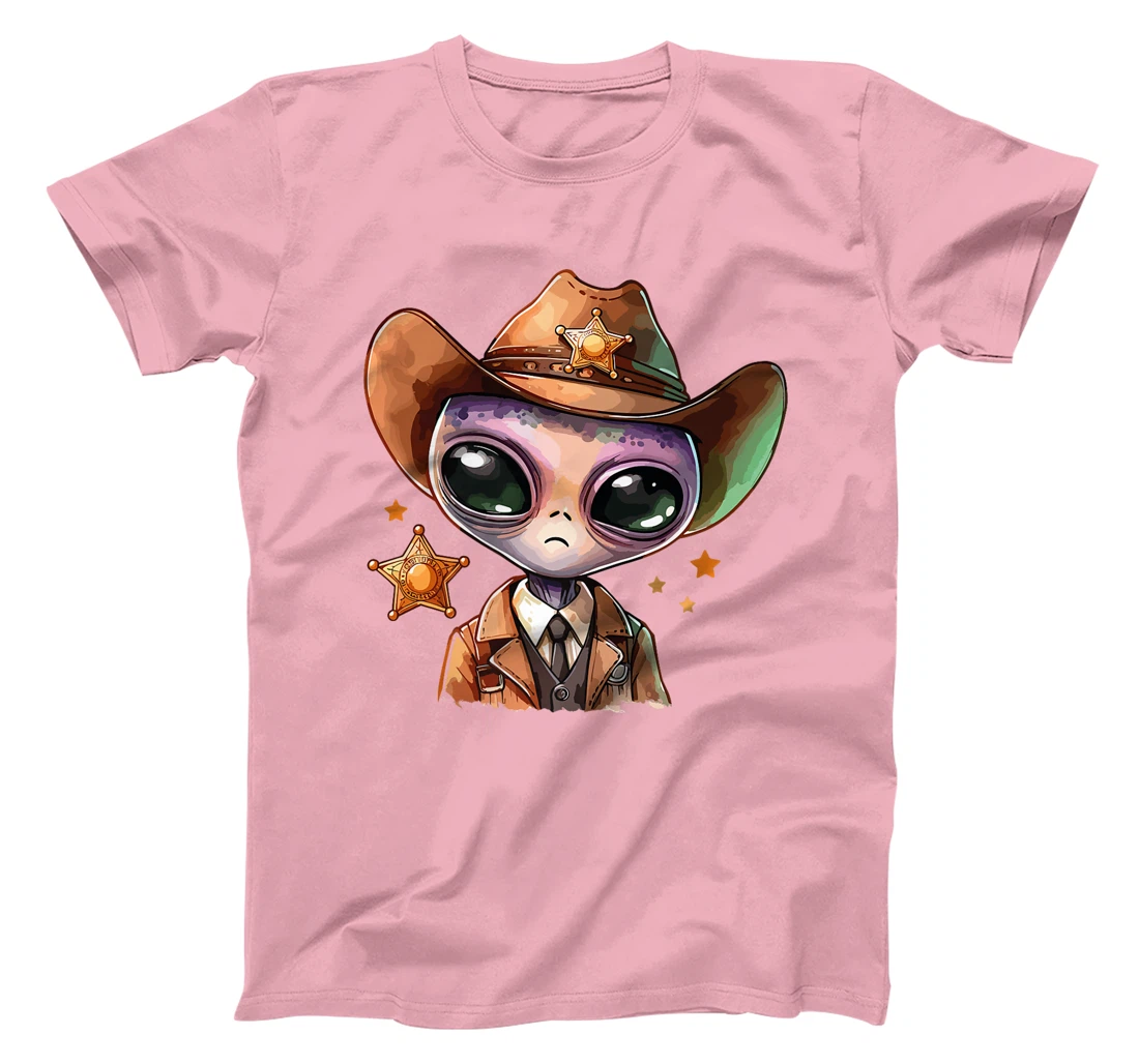 Western Rodeo Cowboy Hat Alien Texas Animals Premium T-Shirt