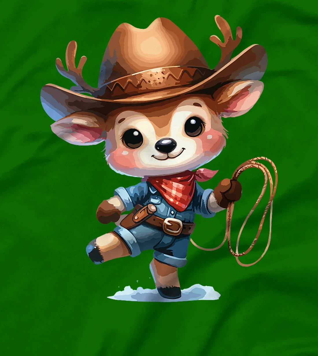 Western Rodeo Cowboy Hat Deer Texas Animals Premium T-Shirt