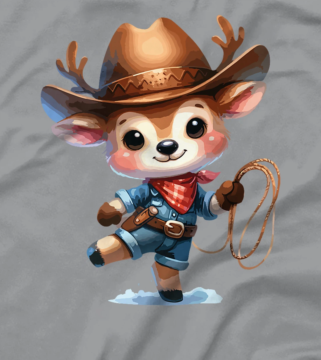 Western Rodeo Cowboy Hat Deer Texas Animals Premium T-Shirt