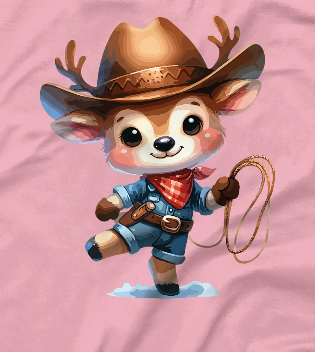 Western Rodeo Cowboy Hat Deer Texas Animals Premium T-Shirt