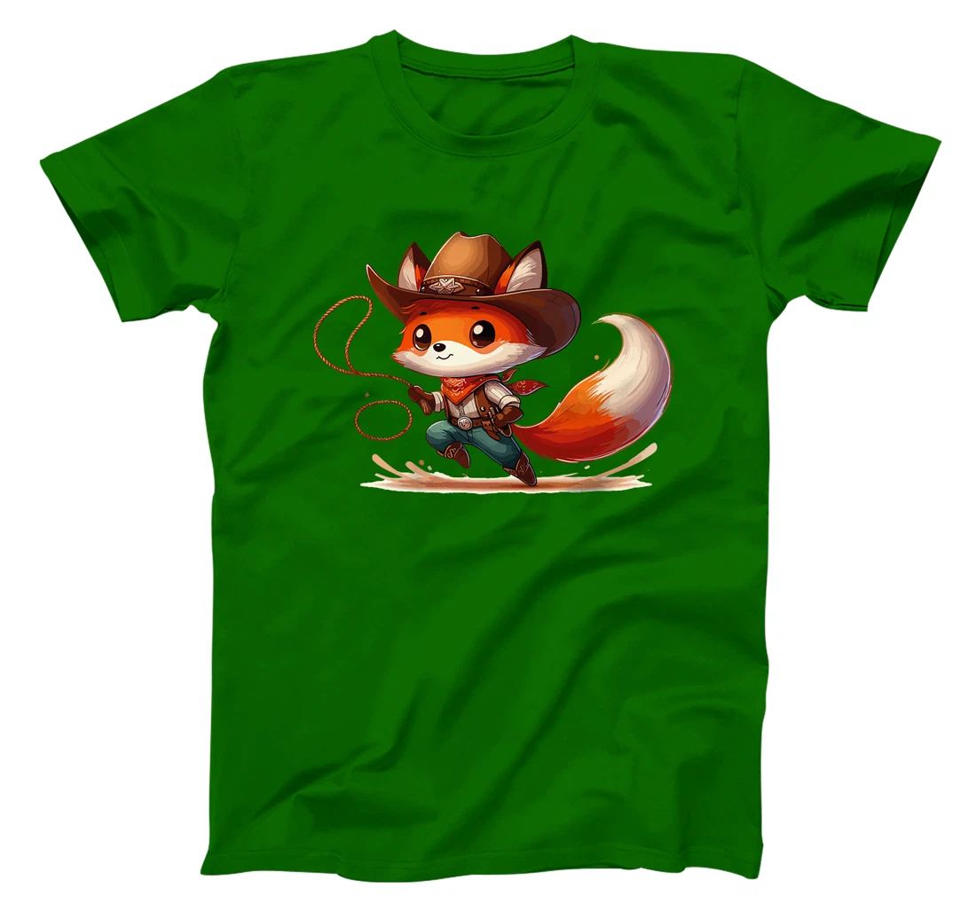 Western Rodeo Cowboy Hat Fox Texas Animals Premium T-Shirt