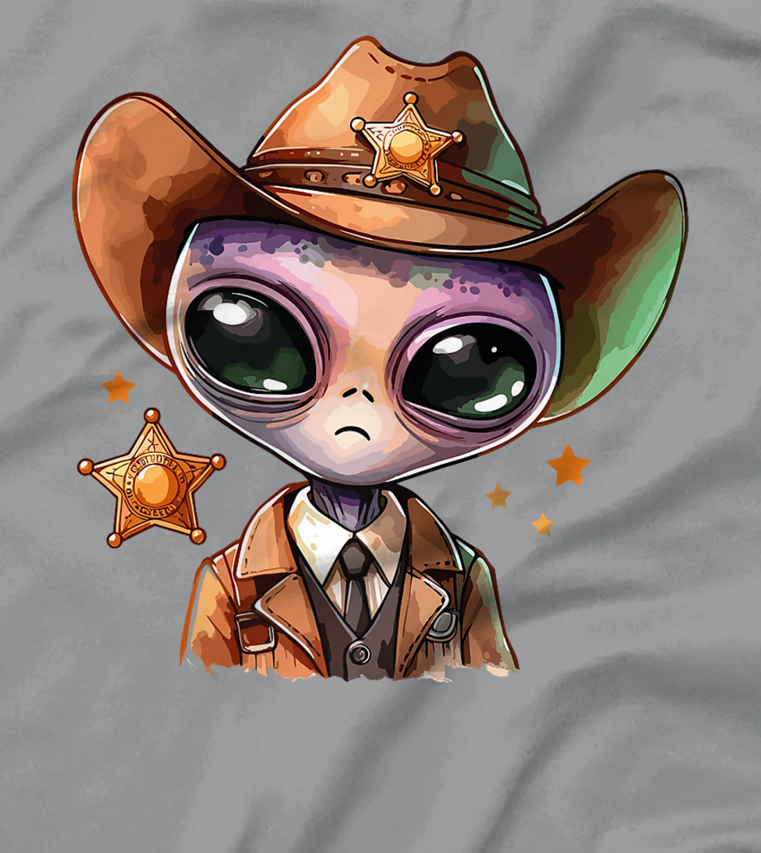 Western Rodeo Cowboy Hat Alien Texas Animals Premium T-Shirt