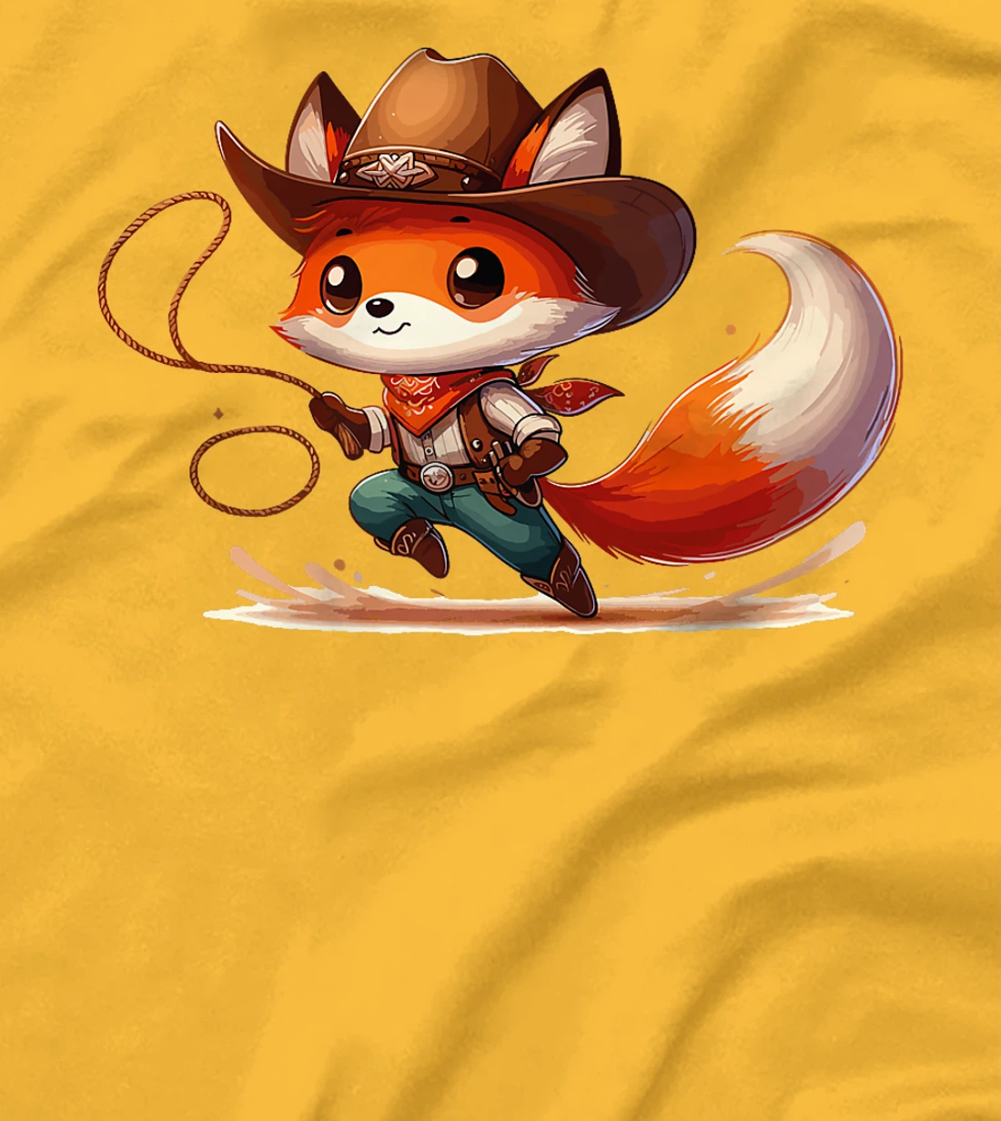 Western Rodeo Cowboy Hat Fox Texas Animals Premium T-Shirt