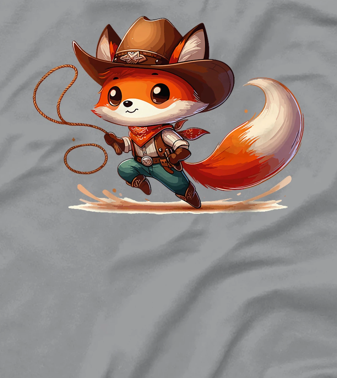 Western Rodeo Cowboy Hat Fox Texas Animals Premium T-Shirt