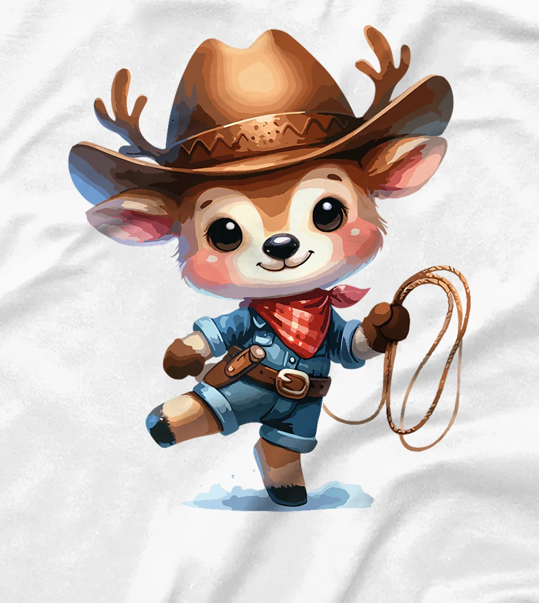 Western Rodeo Cowboy Hat Deer Texas Animals Premium T-Shirt