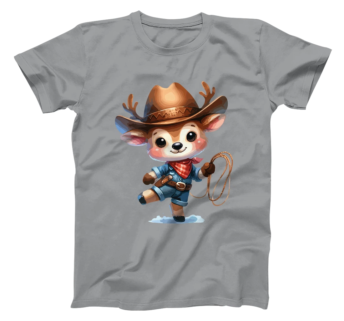 Western Rodeo Cowboy Hat Deer Texas Animals Premium T-Shirt