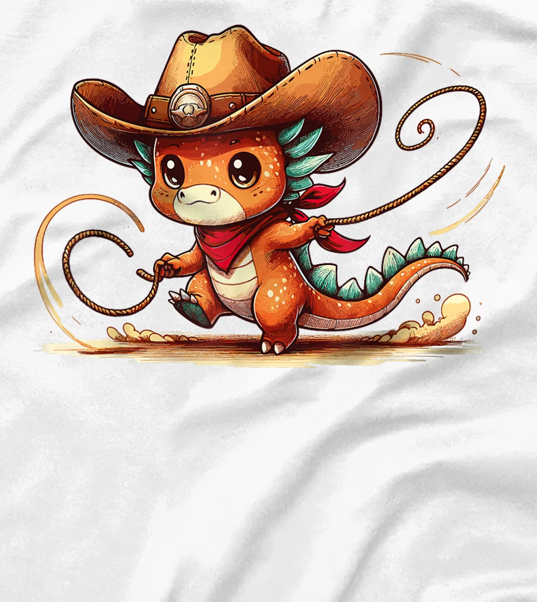 Western Rodeo Cowboy Hat Dragon Texas Animals T-Shirt