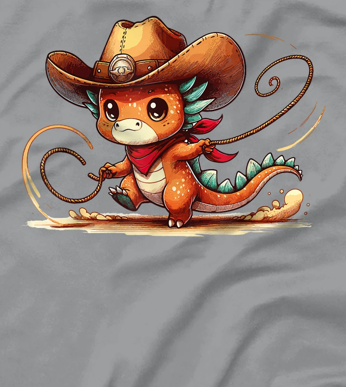 Western Rodeo Cowboy Hat Dragon Texas Animals T-Shirt