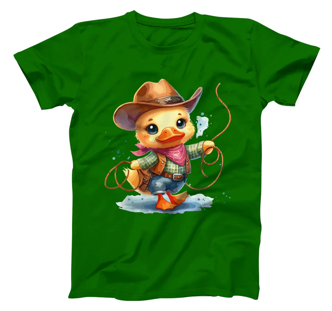 Womens Western Rodeo Cowboy Hat Duck Texas Animals T-Shirt