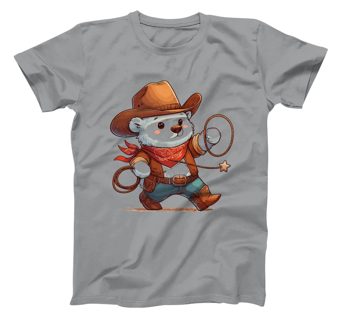 Western Rodeo Cowboy Hat Polar Bear Texas Animals Premium T-Shirt