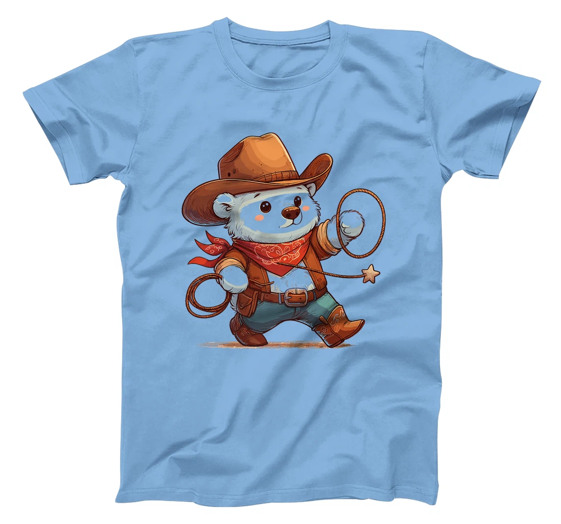 Western Rodeo Cowboy Hat Polar Bear Texas Animals Premium T-Shirt