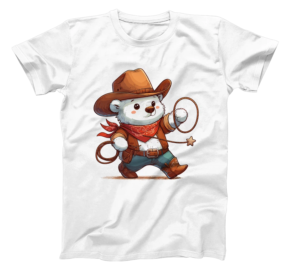 Western Rodeo Cowboy Hat Polar Bear Texas Animals Premium T-Shirt