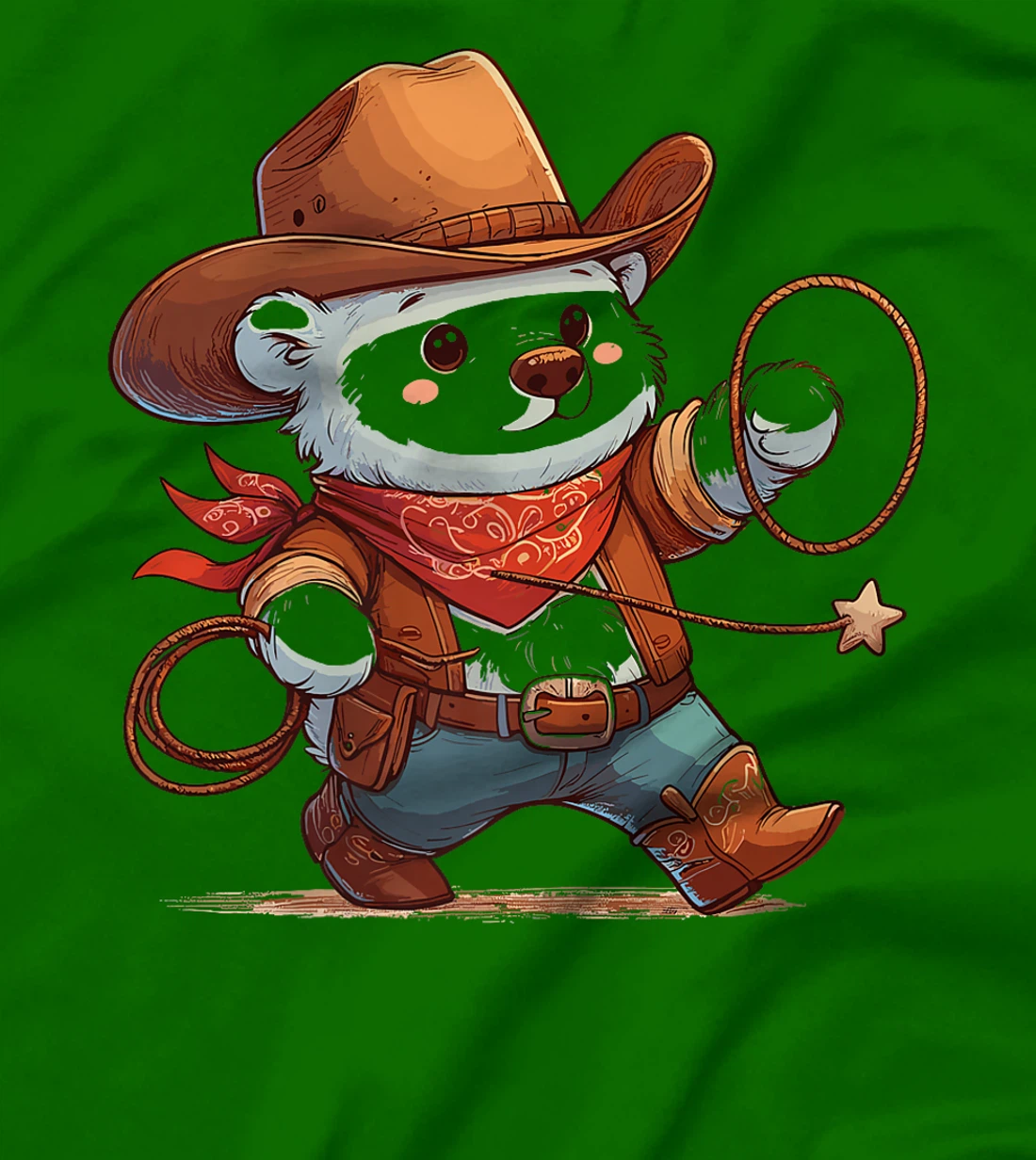 Western Rodeo Cowboy Hat Polar Bear Texas Animals Premium T-Shirt