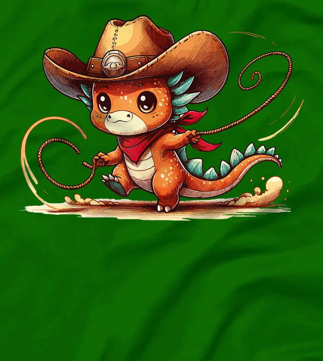 Western Rodeo Cowboy Hat Dragon Texas Animals T-Shirt