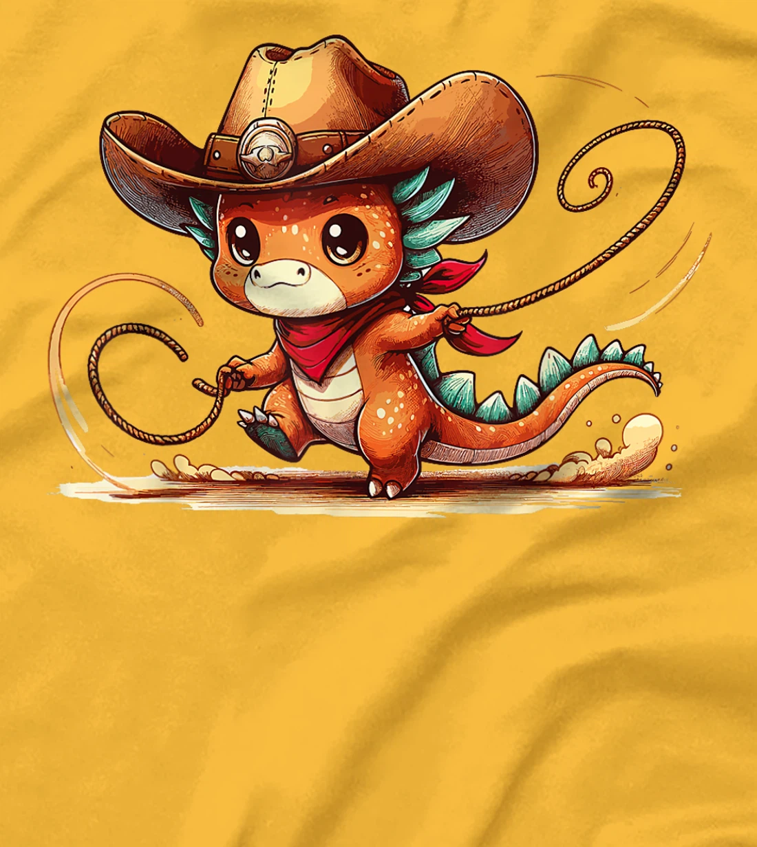 Western Rodeo Cowboy Hat Dragon Texas Animals T-Shirt