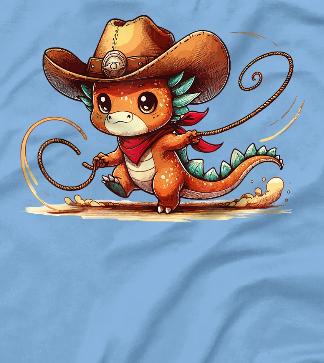 Western Rodeo Cowboy Hat Dragon Texas Animals T-Shirt
