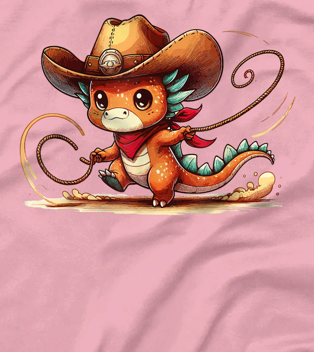 Western Rodeo Cowboy Hat Dragon Texas Animals T-Shirt