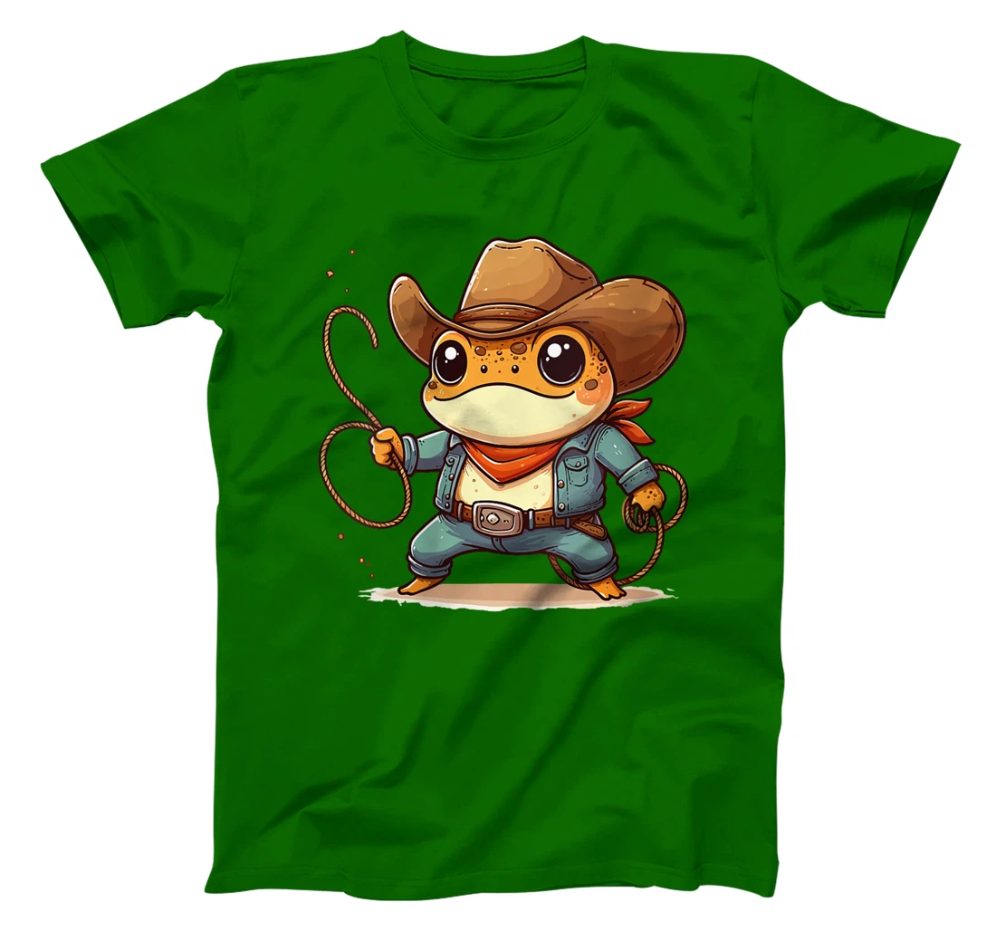 Womens Western Rodeo Cowboy Hat Frog Toad Texas Animals T-Shirt