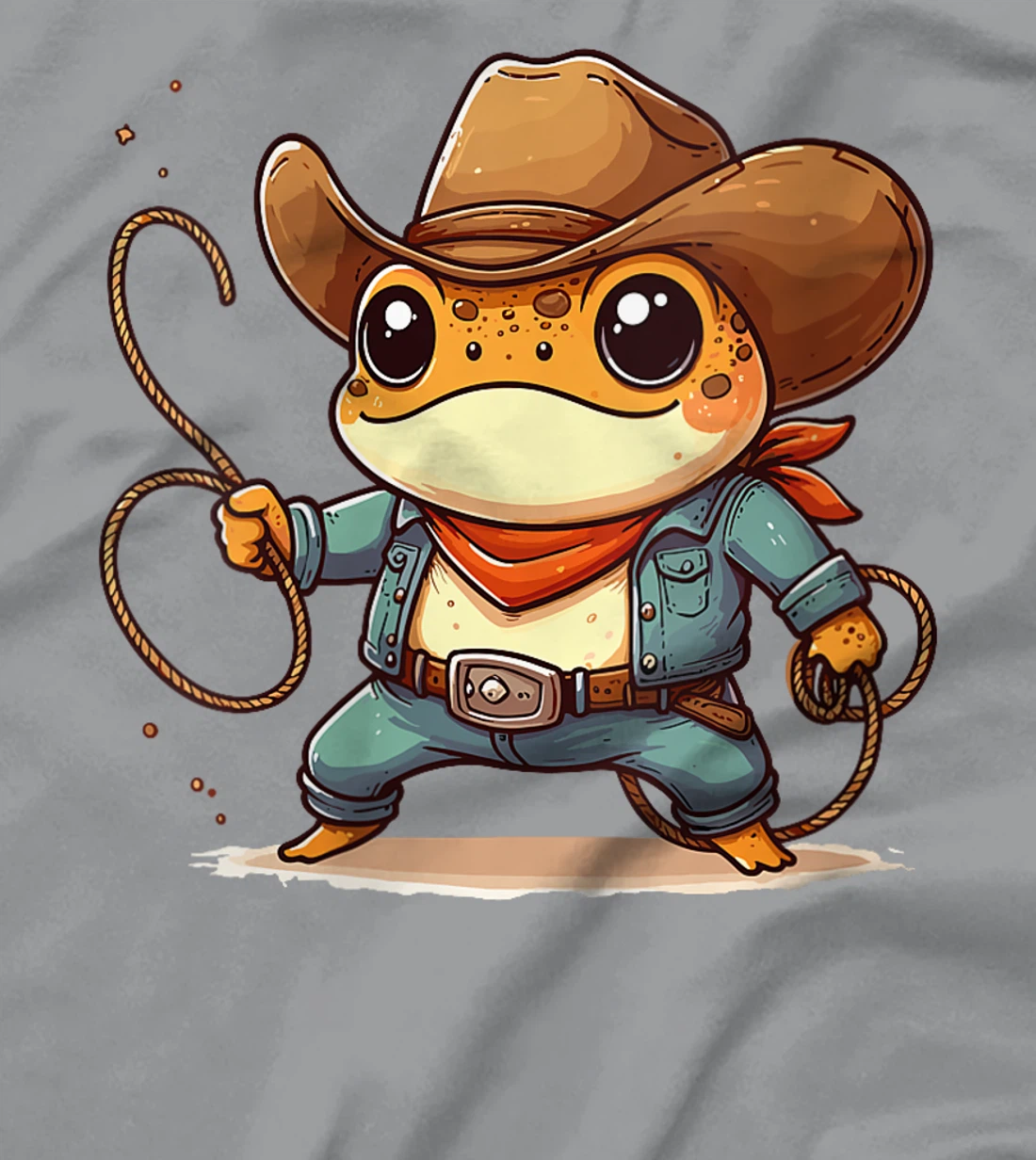 Womens Western Rodeo Cowboy Hat Frog Toad Texas Animals T-Shirt