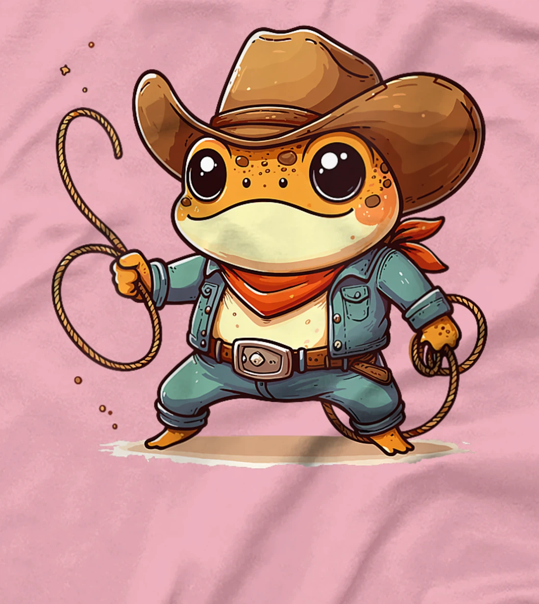 Womens Western Rodeo Cowboy Hat Frog Toad Texas Animals T-Shirt