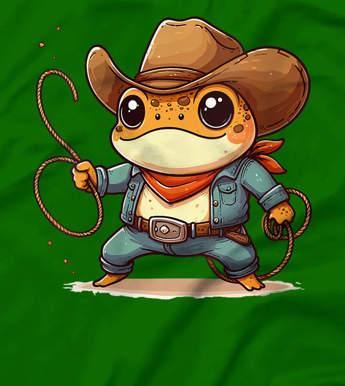 Womens Western Rodeo Cowboy Hat Frog Toad Texas Animals T-Shirt