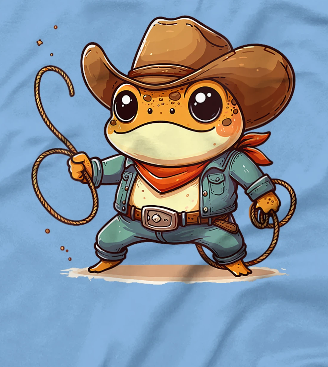 Womens Western Rodeo Cowboy Hat Frog Toad Texas Animals T-Shirt