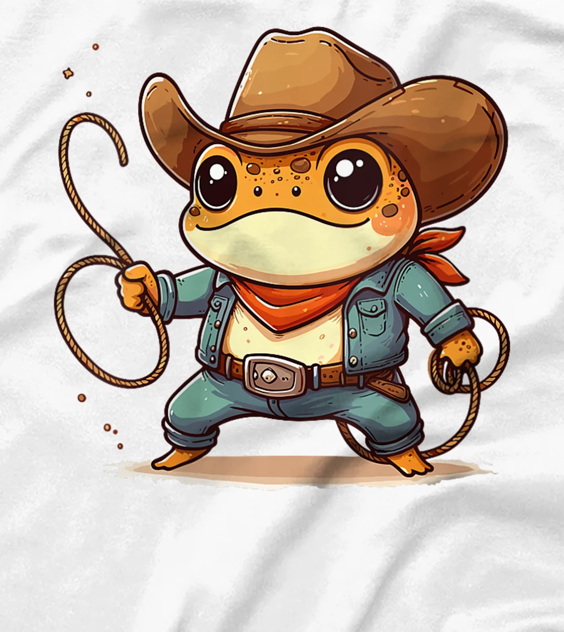 Womens Western Rodeo Cowboy Hat Frog Toad Texas Animals T-Shirt
