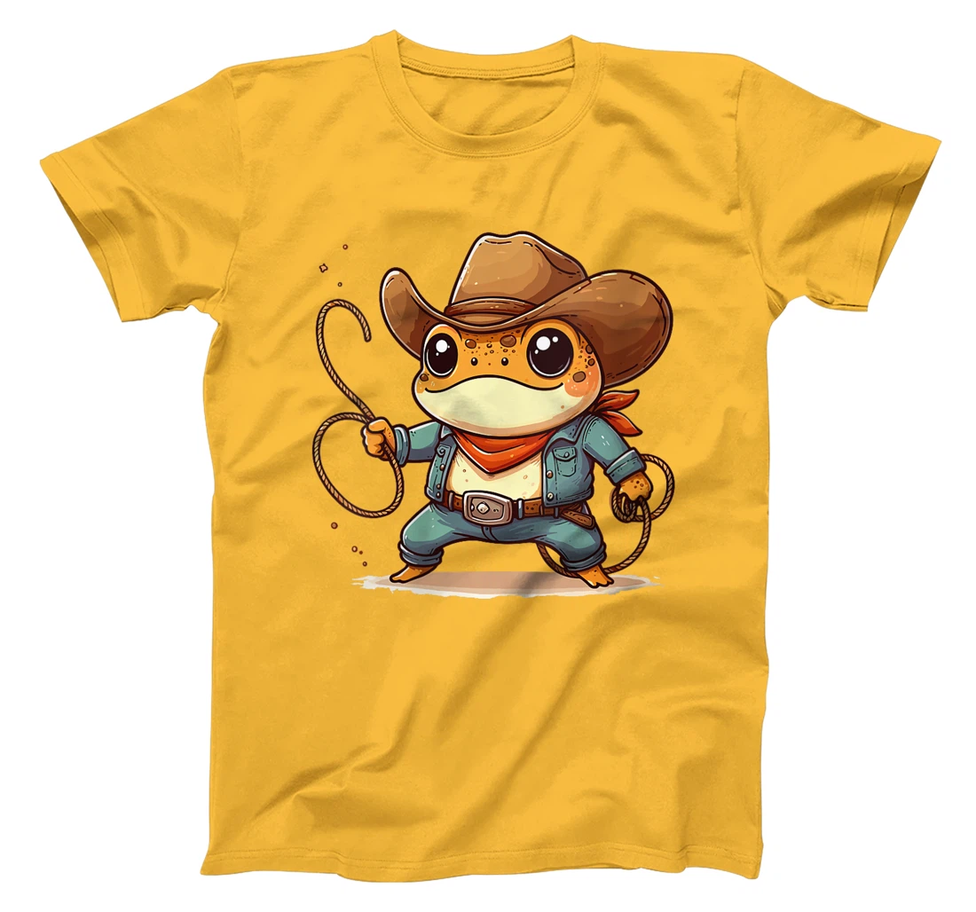Womens Western Rodeo Cowboy Hat Frog Toad Texas Animals T-Shirt