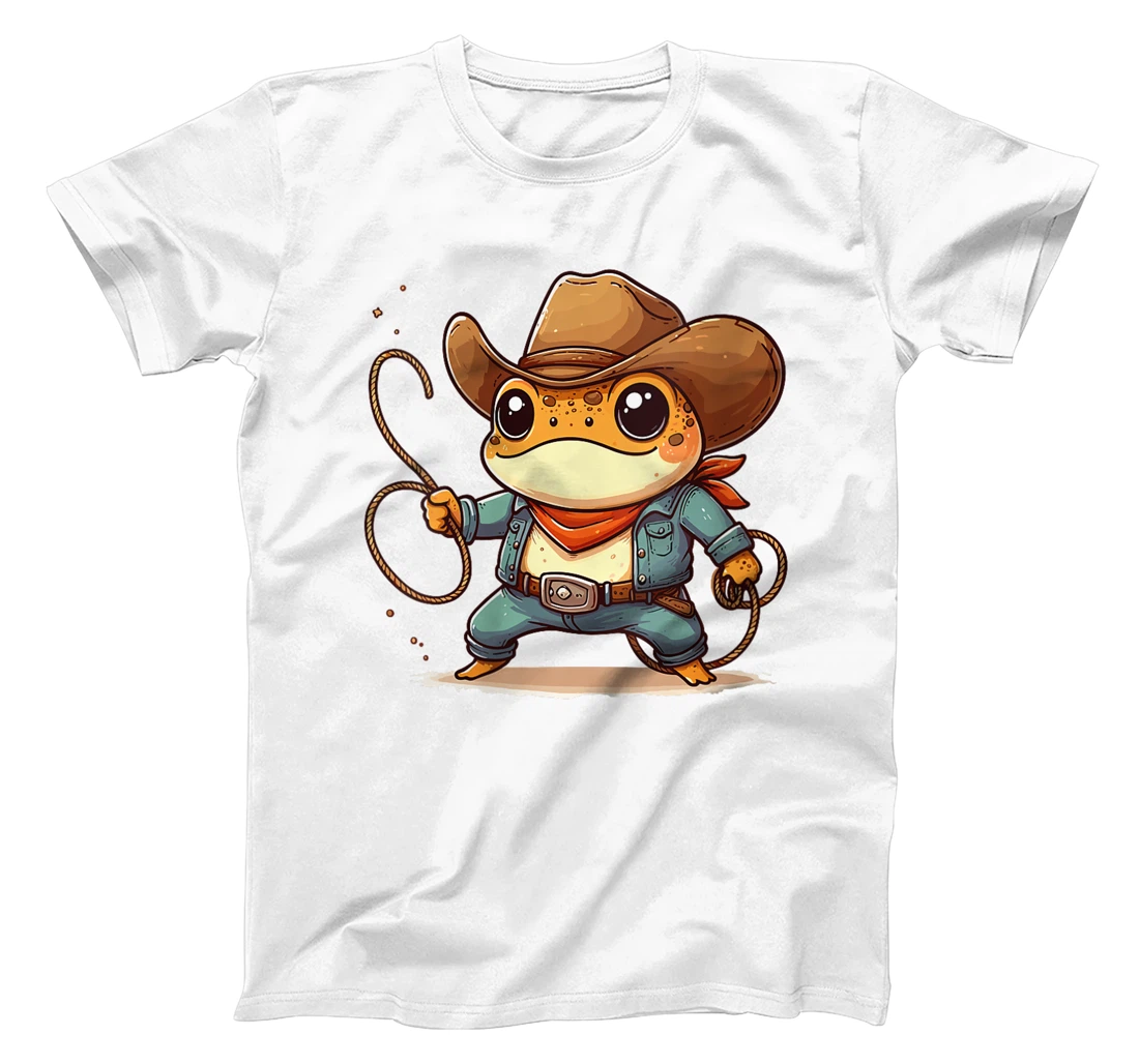 Womens Western Rodeo Cowboy Hat Frog Toad Texas Animals T-Shirt