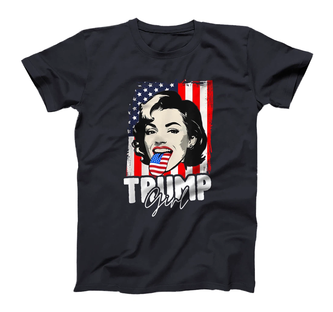 Trump Girl USA American Flag Election 2024 T-Shirt