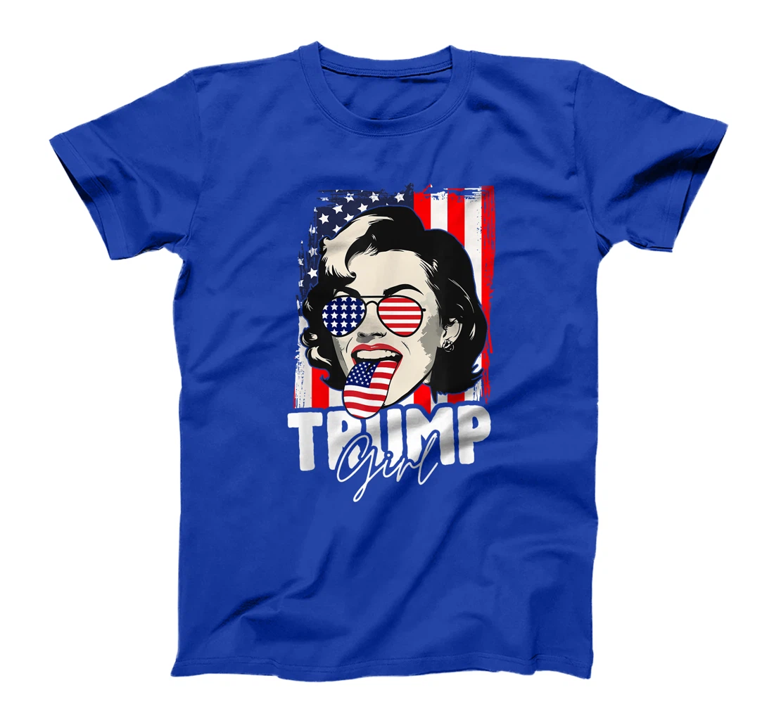 Trump Girl USA American Flag Election 2024 Cool T-Shirt